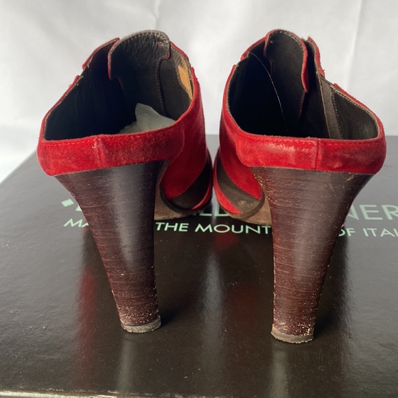 Donald Pliner Couture Red Suede Boot Mules, Size 6 - Picture 5 of 7